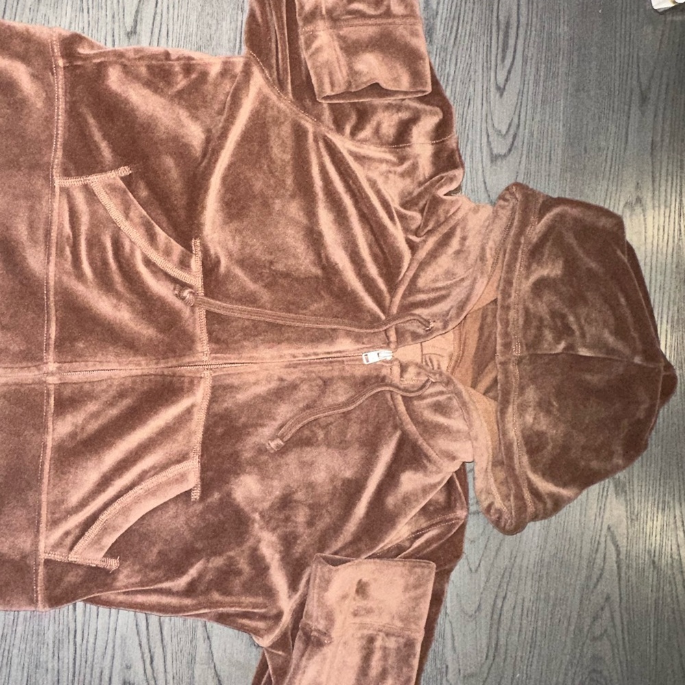 Hollister Tan Velour Hoodie
